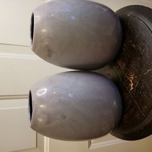 Vintage Royal Haeger USA Lavender Plum Pair of Ovoid VasesVases. 7.5"